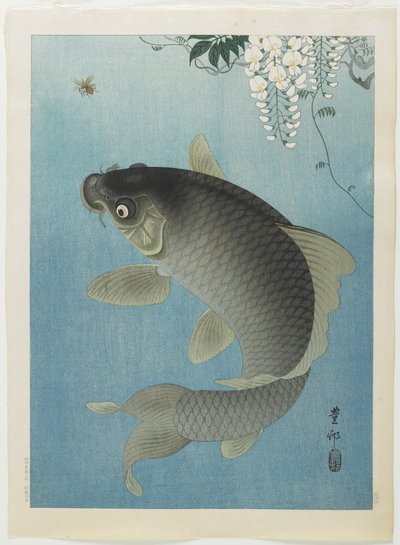 Karpfen springt, 1930er Jahre von Ohara Koson